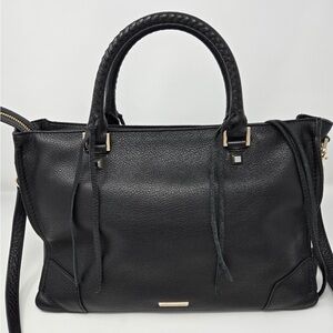 Rebecca Minkoff Black Regan Reagan Bag Handbag Purse Satchel Crossbody Leather